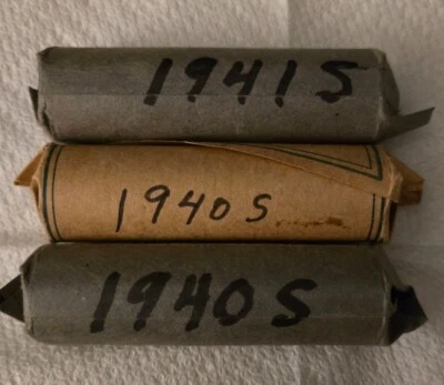 Jefferson Nickel Rolls - 2 rolls 1940 S and 1 roll 1941 S - Image 1 of 4