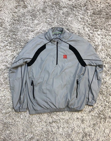 Rutgers Scarlet Knights adidas Golf Climastorm Large Jacket Gray Breathable Cover