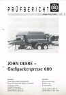John Deere Großpackenpresse 680, orig. DLG- Bericht 1995