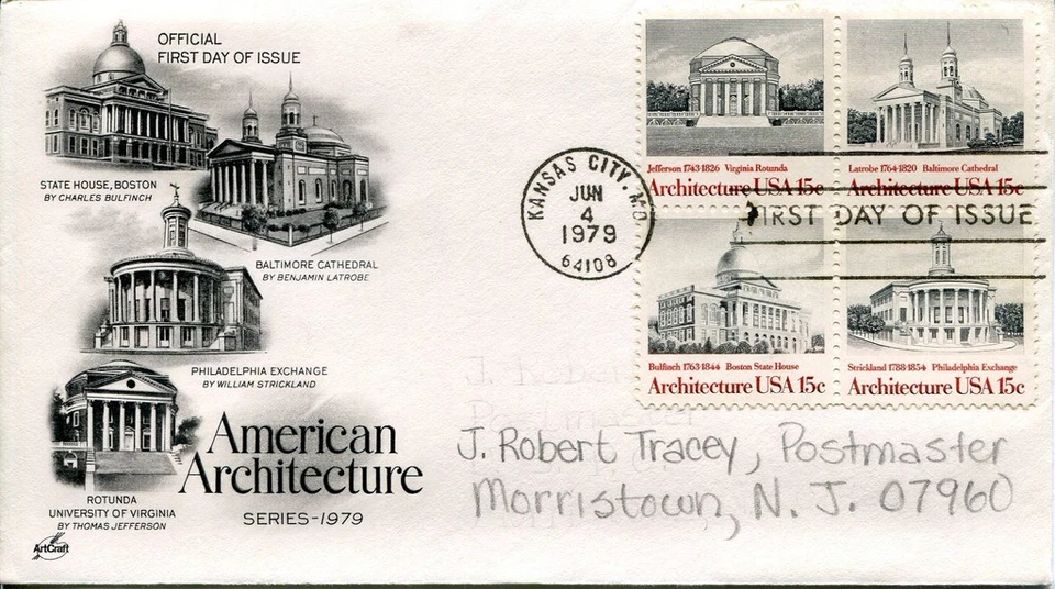 June 4th, 1979 American Architecture Stamps First Day Cover 1/1 EX Condition - Image 1 of 1