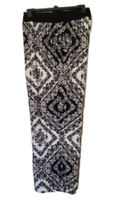 Calvin Klein Women Pants 2X Lounge High Rise Wide Leg Floral Elastic Waist Black - Picture 1 of 11