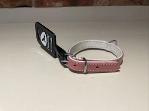 Doxtasy rosa Hundehalsband aus Leder 35 cm x 1,5 cm neu mit Etikett - Bild 1 von 4
