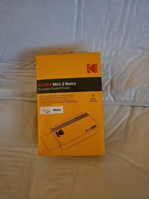 Kodak Mini 2 Retro P210R White Wireless Portable Photo Printer 2.1x3.4 Inch New - Image 1 of 2