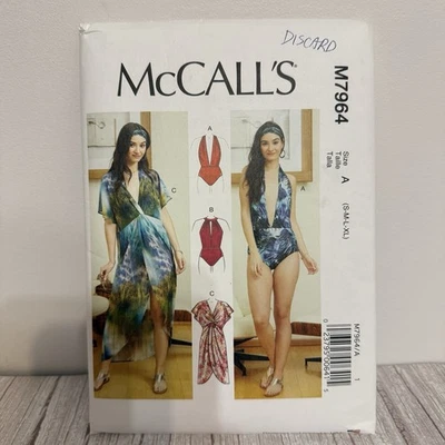 McCall's M7964 Misses Swimsuit & Cover Up Easy Sewing Pattern size S-M-L-XL New - Image 1 of 4