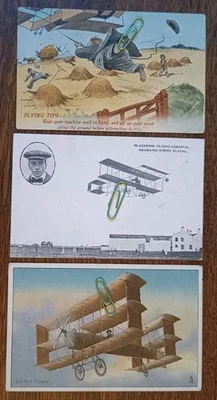 3 x Original early Aviation postcards, super lot - Image 1 of 4