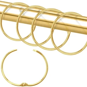 Shower Curtain Hooks Rings,24 Pcs Rustproof Metal Shower Hooks for Shower - Picture 1 of 7