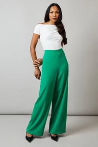 Principles Green Wide Leg Trousers Womens Casual Trousers - Picture 1 of 5