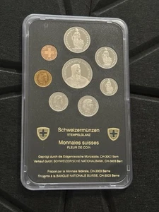 1997 SWITZERLAND MINT SET, Swiss National Bank 8-Coin UNC Uncirculated Official - Picture 1 of 7