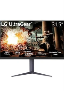 LG UltraGear Gaming Monitor 16:9 WQHD 180Hz IPS LCD HDR #32GS75Q-B - Picture 1 of 3
