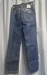 Coogi Denim Jeans Youth Girls 10 Relaxed Fit Bootcut Embroidered Logo Rainbow - Picture 1 of 8