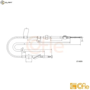 CABLE PULL PARKING BRAKE 17.4203 FOR HONDA INTEGRA/SJ/VI CIVIC/Hatchback 1.4L - Picture 1 of 11