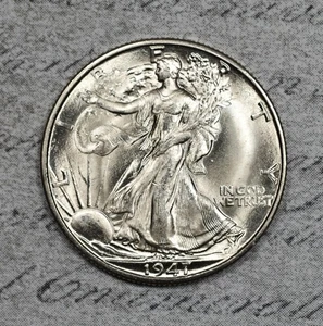 1947-D Walking Liberty Half Dollar wunderschön! #EOF10 - Bild 1 von 2