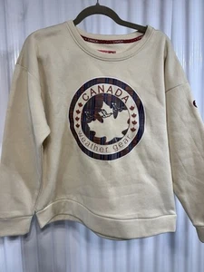 Sudadera polar Canada Weather Gear para mujer con logotipo estampado cuello redondo ~ M - Imagen 1 de 5