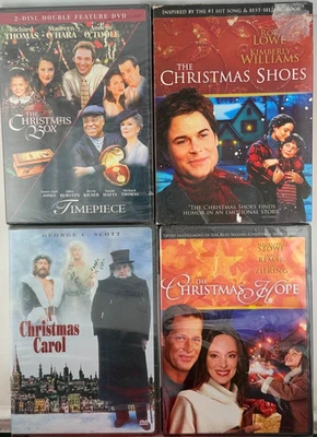 Hallmark Christmas DVD Lot 4 Sealed | Christmas Shoes, Hope, Carol, Box Set Foto 1 de 4
