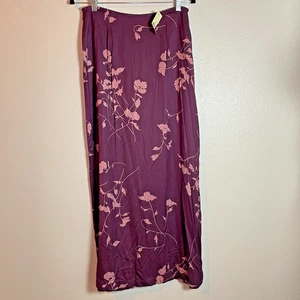 Vintage Express langer Maxirock Y2K Blumen Boho Gr. 11/12 90er lila - Bild 1 von 9
