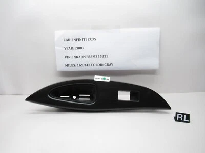 08-12 INFINITI EX35 bisel de moldura de ventana eléctrica trasera izquierda 82961-1BA0AA OEM Foto 1 de 4