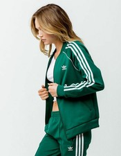 green adidas sst track pants