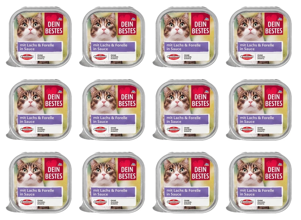 12 x 100g | Dein Bestes Nassfutter Katze mit Lachs & Forelle in Sauce - Bild 1 von 1