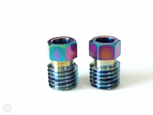 Oil Slick Titanium Coarse Thread Compression Nuts  Magura MT8 MT7 MT6 MT5 Levers - Picture 1 of 5