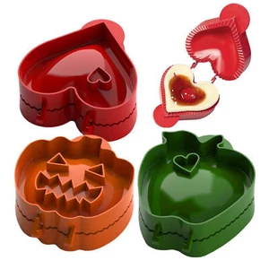 3PCS Autumn Mini Pie Making Artisan Pie Molds Halloween Pumpkin Baking Molds - Picture 1 of 10