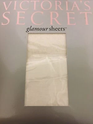 Victoria's Secret Wedding Pantyhose Glamour Sheers In Cream Floral Medium NEW - Image 1 of 4