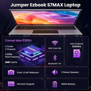 Jumper Laptop, 16 Inch FHD IPS 1200p Screen, 5305U Processor, 4GB RAM 128GB SSD - Picture 1 of 8