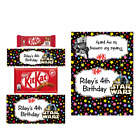 Personalised Birthday 2 or 4 Finger Kit Kat Wrappers Boys Girls Kids Design