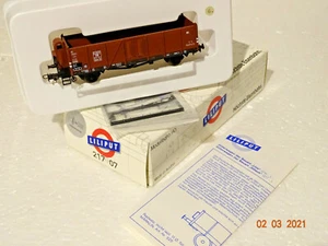 LILIPUT ( 217 07 ) JOLI WAGON TOMBEREAU DE LA DB AVEC GUERITE FREINS EN BOITE HO - Picture 1 of 6