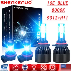 For Chrysler 300 2011-2014 8000K Combo LED Headlights + Fog Lights Bulbs Kit 4PC - Picture 1 of 11