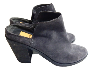 Dolce Vita Mujer 8 Zapatos Selene Tacón Alto Bloque Mula Gris Gamuza Cuero Foto 1 de 4