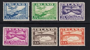 ICELAND 1934 AIR SET (6) Superb colour lightly mounted full gum. - Picture 1 of 1
