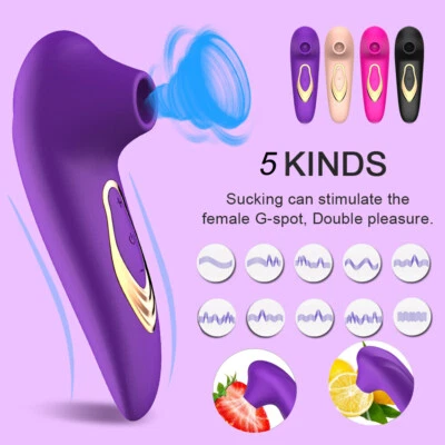 Clitoral Sucking Vibrator Nipple Sucker Stimulator G-Spot Dildo Women Sex Toys - Image 1 of 4