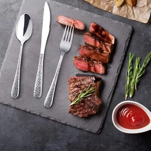 30x Cutlery Dinner Set Stainless Steel Metal Stand Rack Forks Tea Spoons Polish - Picture 1 of 8