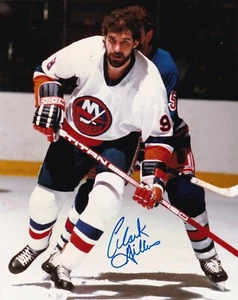 CLARK GILLIES NEW YORK ISLANDERS ACCIÓN FIRMADA 8x10  - Imagen 1 de 1