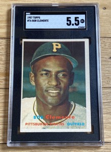 + 1957 Topps #76 Bob Roberto Clemente SGC 5.5 EX+ HOF