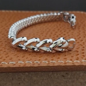 Vintage 1950s JB Champion White Gold Filled Ladies Hearts Cocktail Watch Band - Picture 1 of 9
