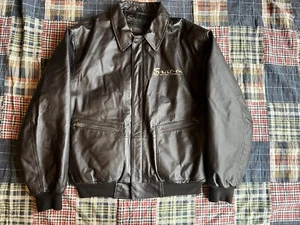 Rare Vintage Snap On Tools Brown Leather Jacket Men’s Size Large - Picture 1 of 8