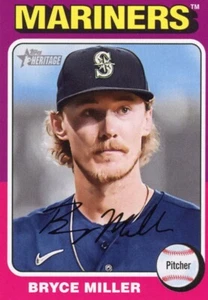 2024 Topps Heritage #299 Bryce Miller Seattle Mariners Baseball Card - Picture 1 of 1