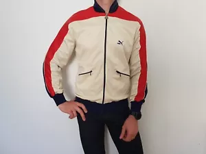 Giacca Puma giacca da allenamento giacca sportiva track jacket vintage anni 70 taglia M RARA - Foto 1 di 9