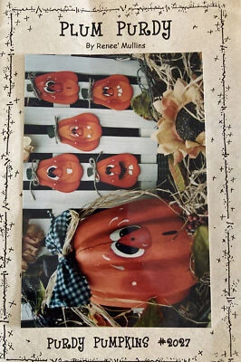 Vintage Halloween Tole Pattern Packet: Purdy Pumpkins by Renee Mullins - Image 1 of 4