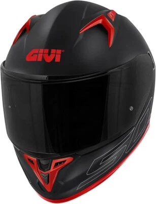CASCO MOTO INTEGRAL GIVI 50.9 ATOMIC NEGRO MATE ROJO  22.06 T-M - Imagen 1 de 4