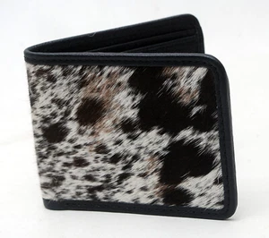 Rindsleder Herren/Herren Geldbörse Luxus HAAR AUF Leder Kartenetui Portemonnaie-61 - Bild 1 von 3