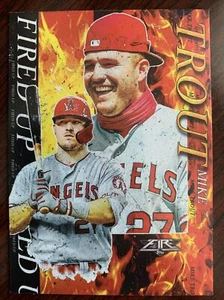 2021 Topps Fire Mike Trout Fired Up Foil Insert Angels FIU-2 - Picture 1 of 1