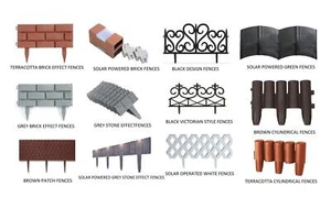 NEW GARDEN FENCE EDGES BORDER LAWN GARDEN PLANT FLOWER BED PATH EDGING FENCES - Picture 1 of 213