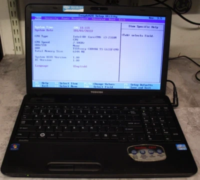 Toshiba Satellite C655-S5231 For Parts  Bios No HDD 6GB Ram i3-2310M@2.10GHz CPU - Image 1 of 4