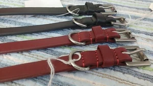 Hand Crafted fine slim bridle Leather Dog Collar xxxs small medium x large - Picture 1 of 3