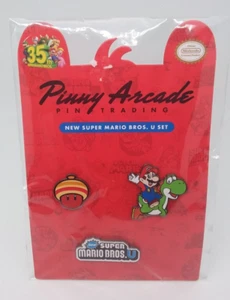 Nintendo Pinny Arcade New Super Mario Bros. U 35th Anniversary 3 Pins Official - Picture 1 of 2