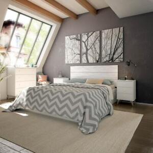 Conjunto de dormitorio con cama, cabecero, 2 mesitas y cómoda - Albeta/Alberite