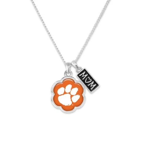 Clemson Tigers Mom Hazel Orange Silver Chain Necklace Jewelry Gift CU Cover
