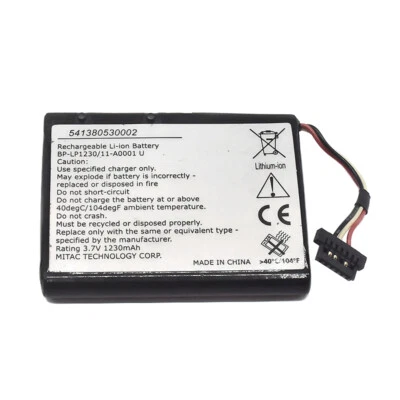 Mitac 3.7V 1230mAh Battery 541380530002 BP/LP1230/11/A0001U For Navman N20 S20 - Image 1 of 4